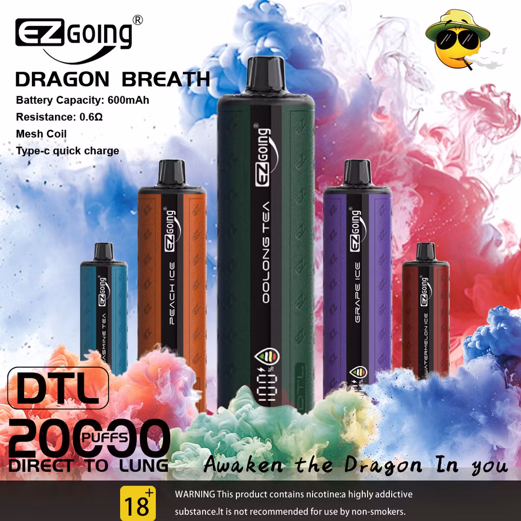 Ezgoing Factory Rechargeable Pen Wholesale Electronic Disposable Mini Vape 20K 20000 Puffs 25000 Puff E Cigarette