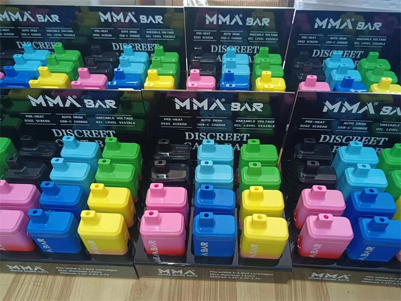 MMA E-Cig 510 Battery Discreet Vaporizer Battery Digital Box Preheat Button Vape Pen Battery Wholesale