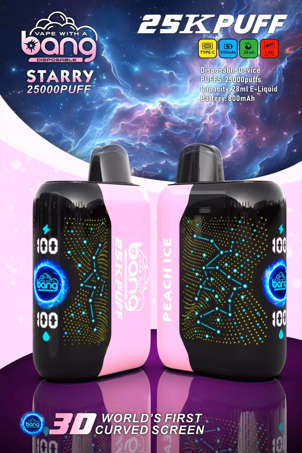 Factory Price Wholesale Screen Power Adjustable Full Color Screen Display Vaping in Bar Disposable Vapes