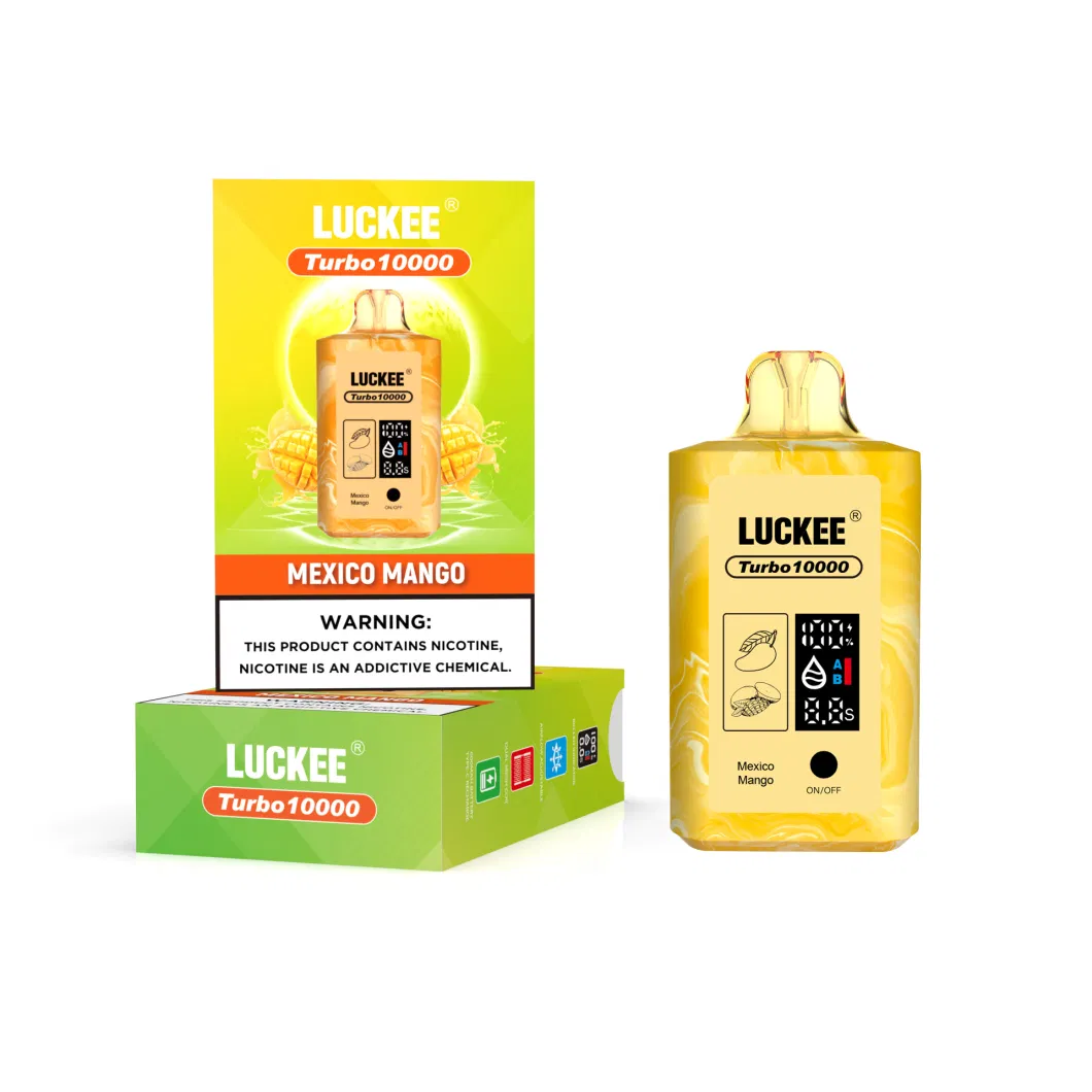 Luckee Turbo 10000 Puffs Vape 10000 Electronic Cigarette Wholesale Dual Mesh Coil Disposable Vape