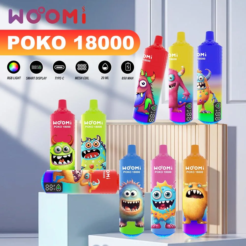 EU Warehouse 2024 Woomi Cheap Price Poko 18000 Puff Vaper Al Disposable E Hookah Charger Price Flavor Fakher Vape Randm Nicotine 18000 Puff Wholesale I Vape Pen