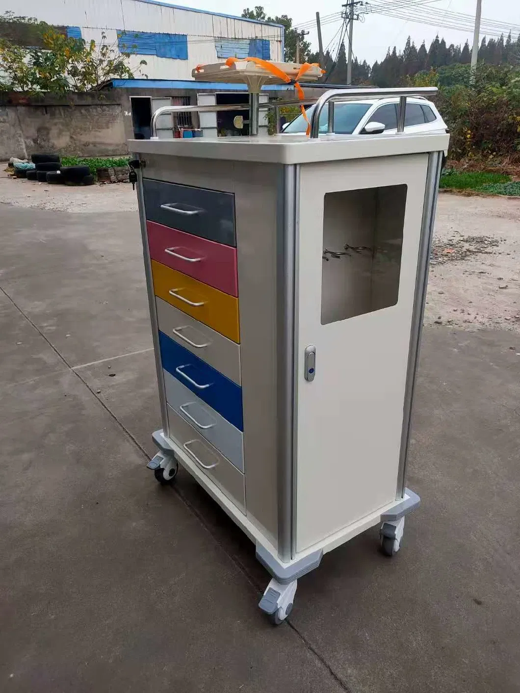 Hospital Cleaning Cart Medical Emergency Difficult Airway Cart