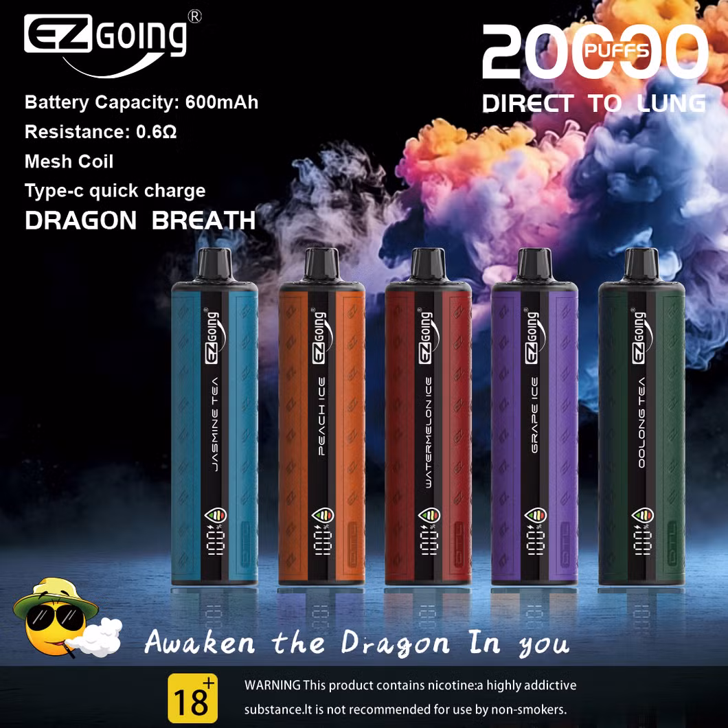 Ezgoing Factory Rechargeable Pen Wholesale Electronic Disposable Mini Vape 20K 20000 Puffs 25000 Puff E Cigarette