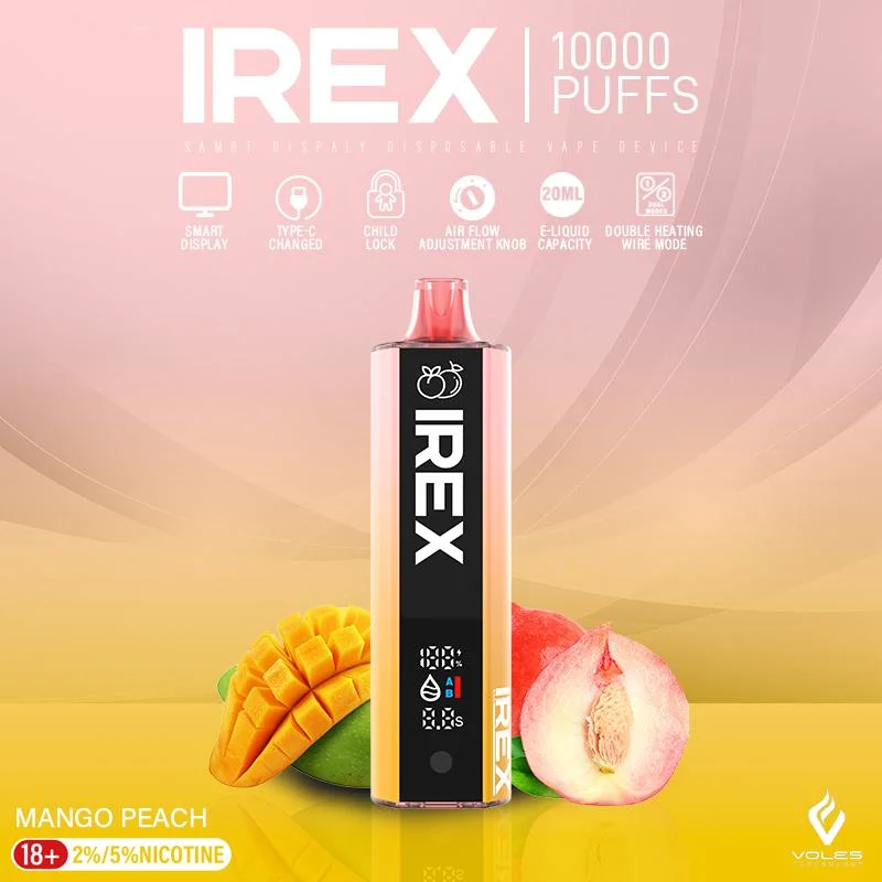 Irex 10000 Puffs Double Heating Wire Mode Light Lung Suction Taste E Cigarette Vape