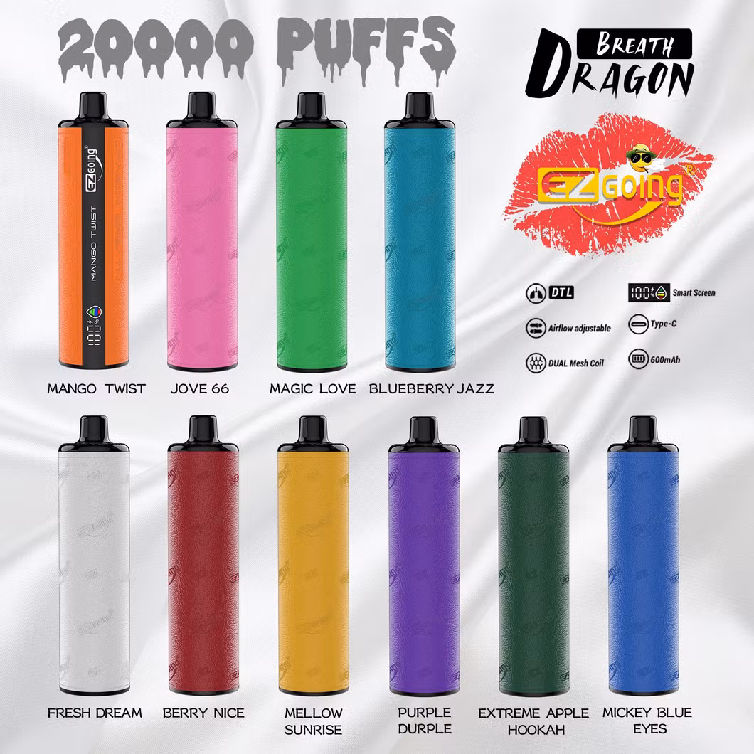 Ezgoing Factory Rechargeable Pen Wholesale Electronic Disposable Mini Vape 20K 20000 Puffs 25000 Puff E Cigarette