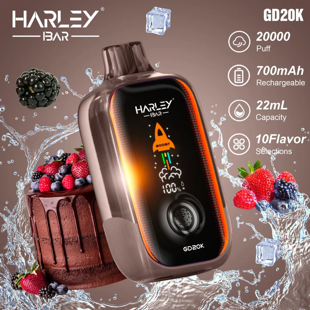 Harleybar Electronic Cigarette Vape 20000 Puffs Wholesale UK Screen Display Vape Pen