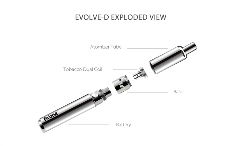 Yocan Evolve-D E Cigarette Kit Dry Herb Vaporizers Dual Coil 1100mAh Vape Pen Kits Herbal Vaporizer 100% Authentic