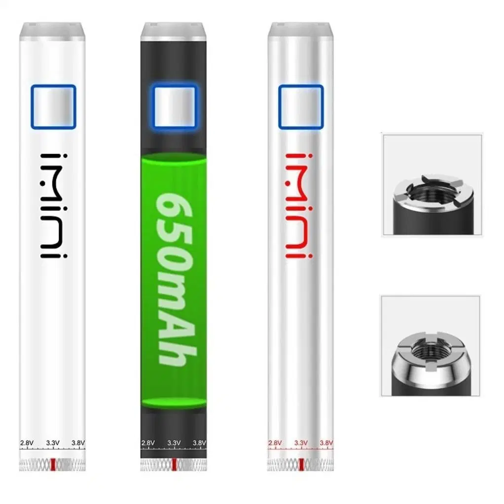 Wholesale Imini Twist Preheat 650mAh Battery Voltage Adjustable USB Charger 510 Thread Vaporizer Vape Pen Battery