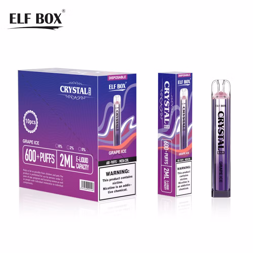 Crystal Elf Box 600 Puff Disposable Vape Pod Device E-Cigarette Disposable Mini Vape Bar