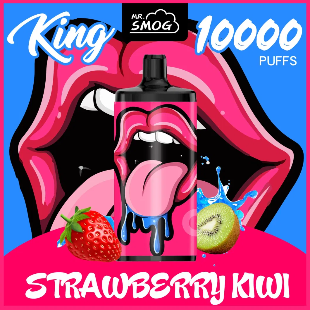 10000 Puff 10K Mr. Smog King Vape 20ml Juice 5% 2% Nic Airflow Adjustable Rechargeable Big Vapor Smoking Custom Vaporizer Pen