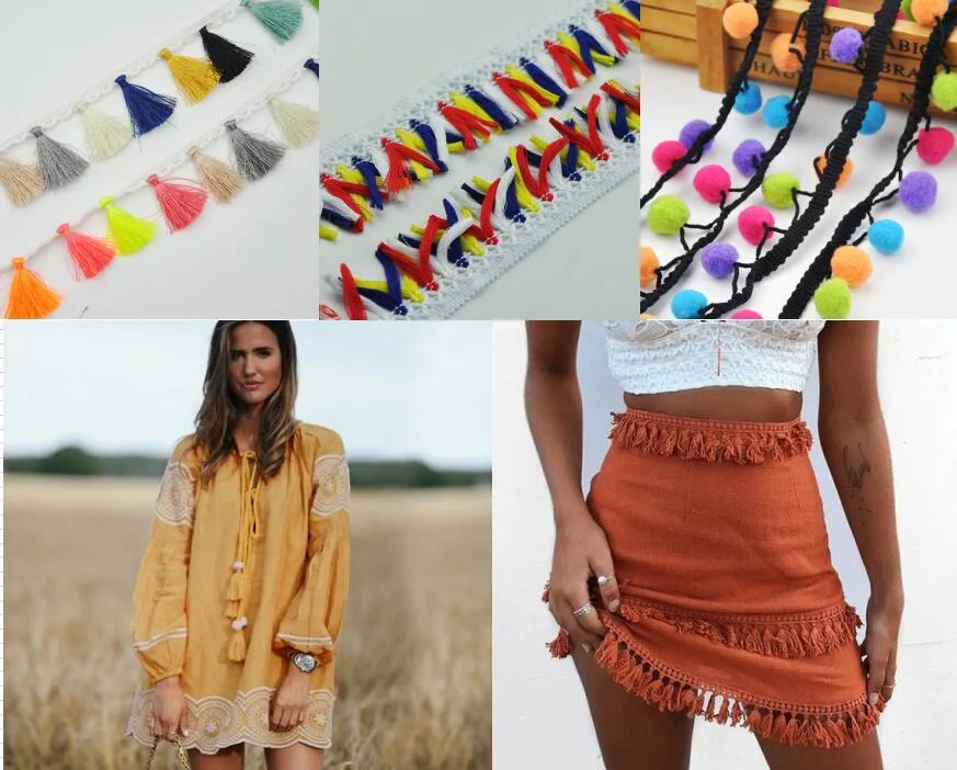 Fashion Colorful Turkey Feather Trim Cord for Garments