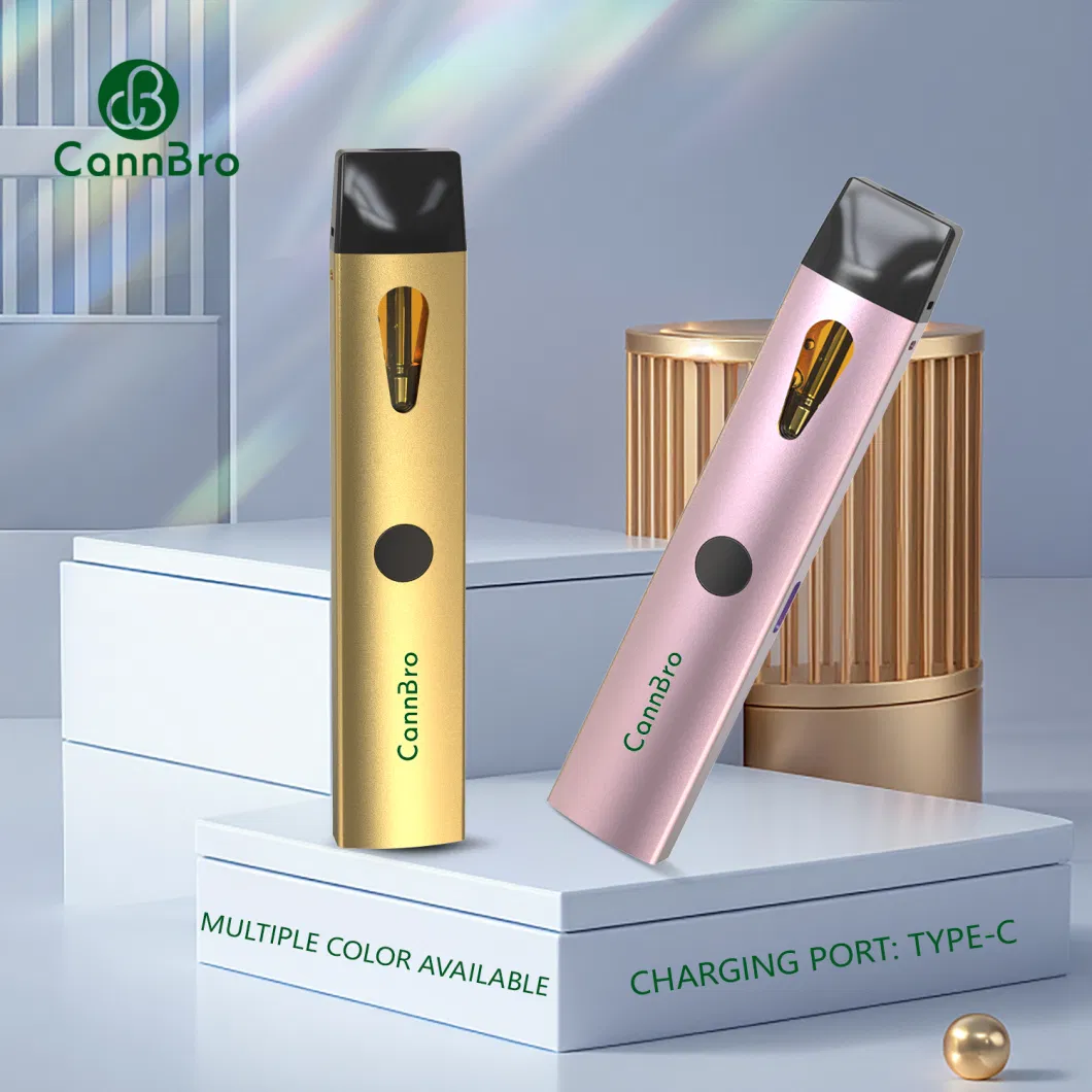 Cannbro 1g 2g 1ml 2ml Live Resin Rechargeable Vaporizer Wholesale I Vape Customization Ceramic Empty Device Factory White Label Hookah Price Disposable Vape Pen