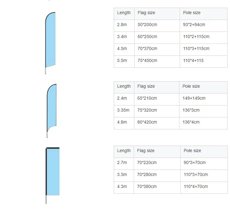 Feather Teardrop Flags Spike with Rotor Outdoor Advertusing Flags Ground Spike
