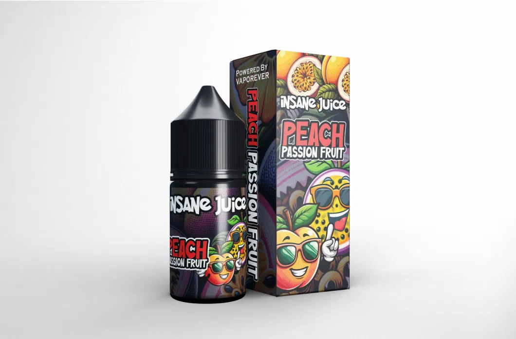 Throat Hit Kick Additive Peach Passion Fruit Flavor by Insane Juice Nicotine Salt E Juice E-Liquid Vape Vaping Nic Salt Juice for Vape Pod Electronic Cigarettes