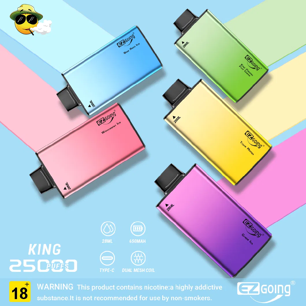 Ezgoing Factory 25000 Puff Warehouse Vape Pen Wholesale Hookah Disposable Electronic Cigarette