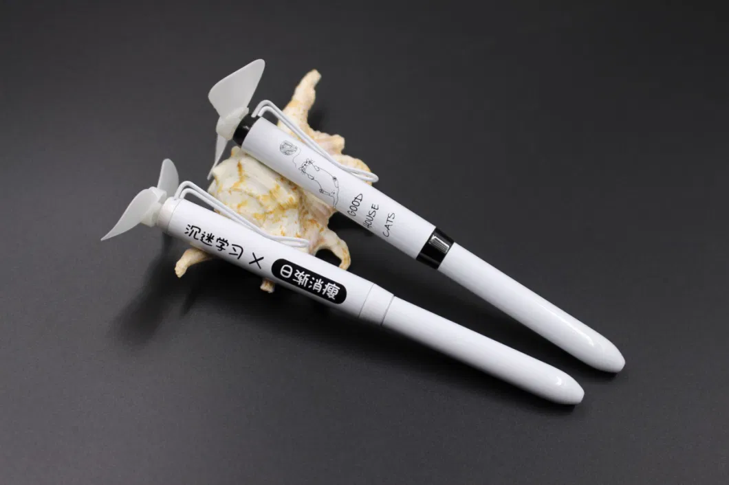 Newest Mini Fan with Metal Ballpoint Pen Multi-Function Electronic Pen Fashion Fan Pen Ball Pens