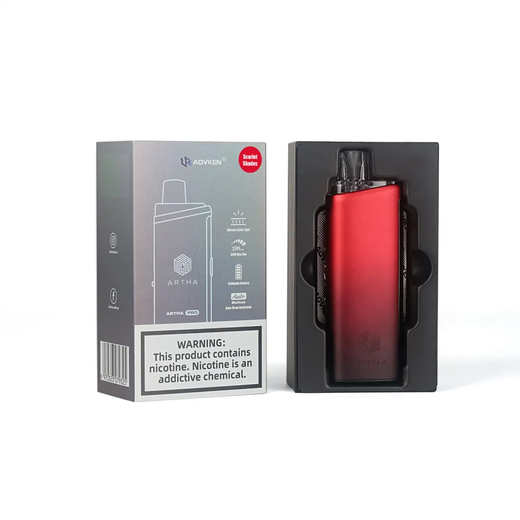 Advken Artha PRO Replacement Pod Cartridge 3.5ml, 1500mAh Battery Devices, 5W-35W Pressure Adjustment Vapes Kit, Pod System Wholesale Ecigs