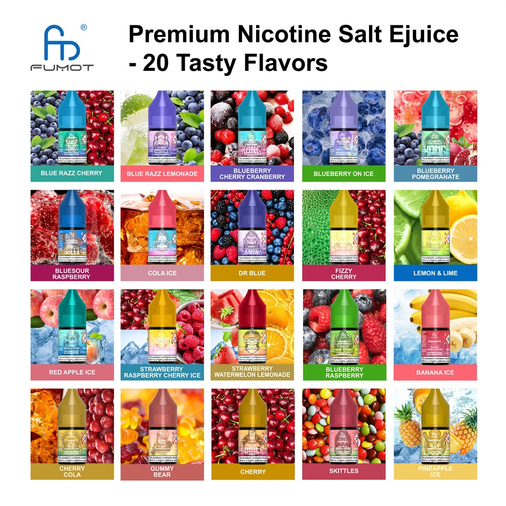 Premium Nicotine Salt Ejuice 36 Tasty Flavors Vape E-Liquid Flavors Available Non Minimum Order Quantity Fumot Randm Tornado 7000 Ejuice