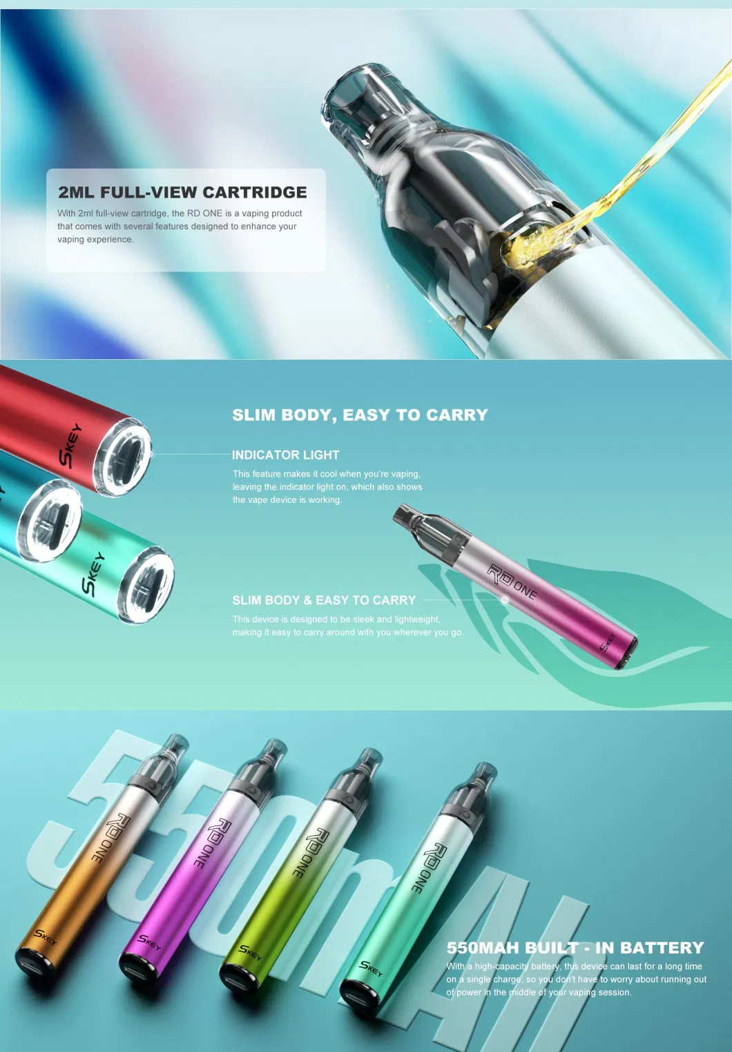 Skey E Cigarette Refillable Empty Disposable Vape Pen Rechargeable Electronic Vs Aspire R1 Shisha Hookah