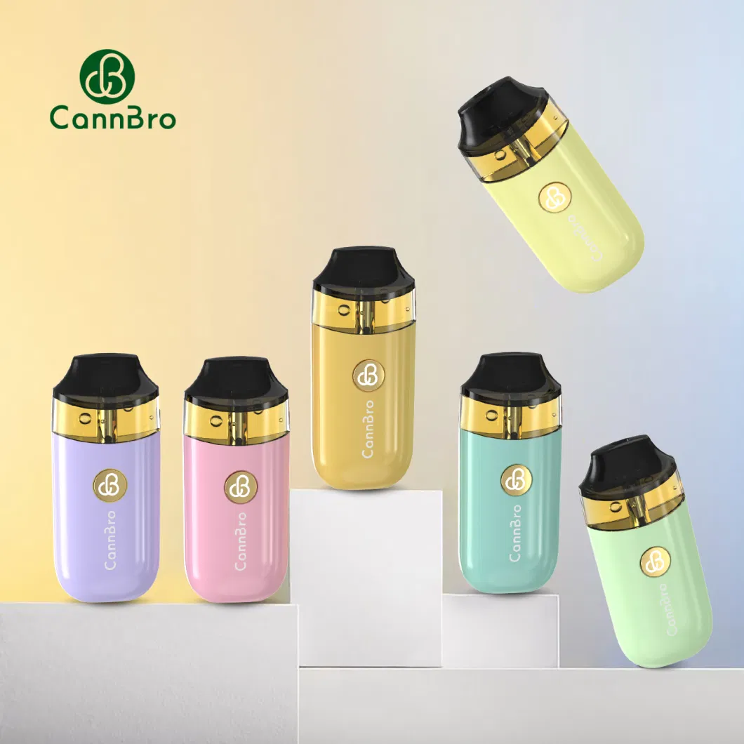 Cannbro Factory Wholesale Logo Customized 2ml 3ml Live Resin 510 Cartridge Full Ceramic Button Preheat Empty Disposable Vape Pen White Label Vape