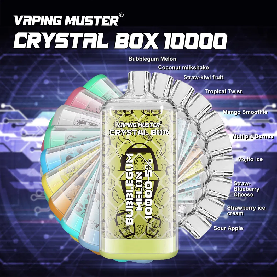 Vaping Muster Crystal Dispoasble Vape10000puffs Electronic Cigarette Furit Flavor E Liquid Ecigarette