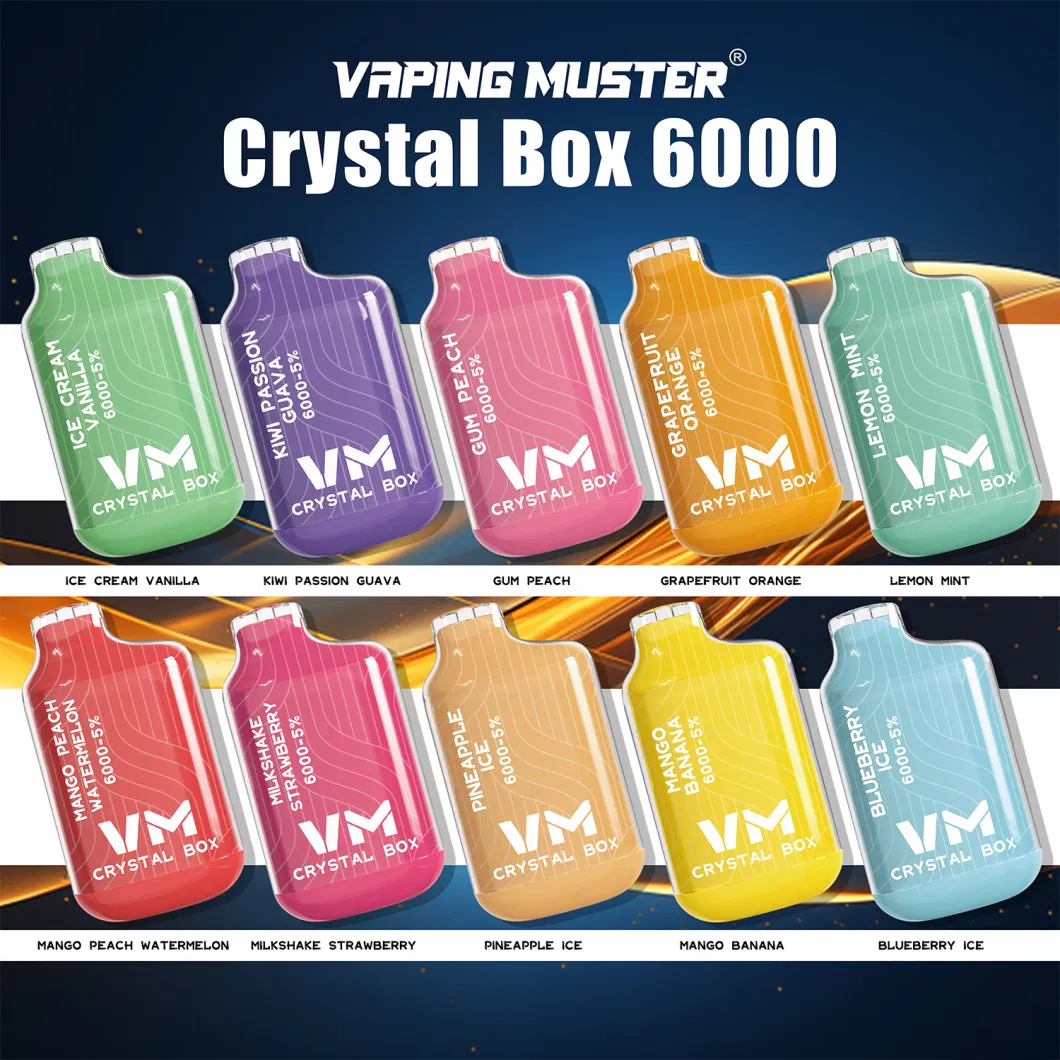 Niimoo Vaping Muster Crystal Box 6000 Puff High Quality Hot Selling Poland Europe UK E Cigarate Wholesale Disposable Vape