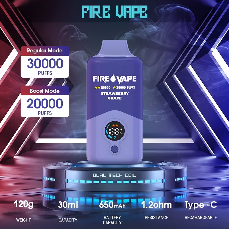 20000 30000 Puffs Shisha Fire Vape Volcano 20000 Two Modes Adjustable Airflow Big Smoke	Disposable Vape Elfbar EU Warehouse