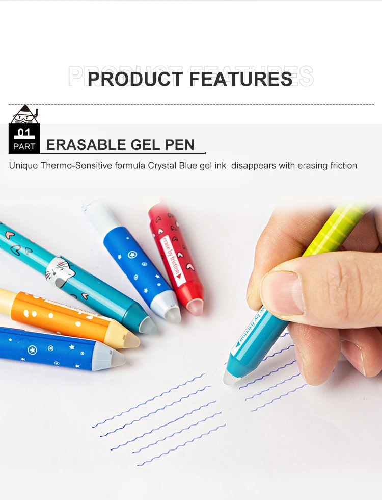 M&G Student Stationery 0.5mm Unique Thermo-Sensitive Gel Ink Blue Erasable Gel Pen