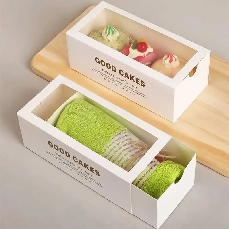 Portable Takeaway Retail Pie Cake Cookie Paper Packaging Box with Divider