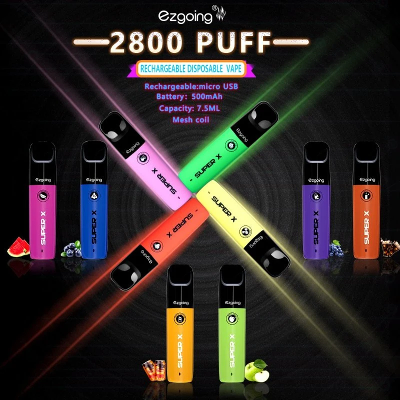 Ecig Shop 2800 Puffs Custom Vaporizer 3% Nicotine 6flavors Ecig Vape