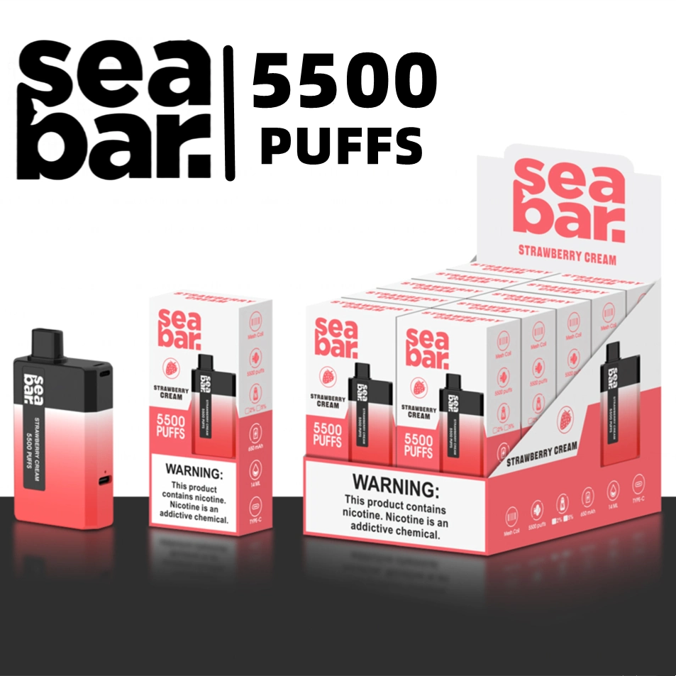 Best Wholesale Seabar 5500 Puffs Disposable Vape Ecigarette Pen Hookah Puff Bar Dispo Vape Near Me