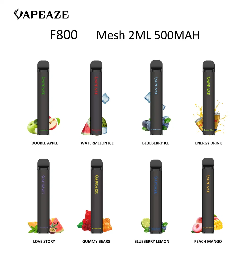 Vapeaze Wholesale Disposable Electronic Cigarette 0% Nicotine 600 800 Puff Elf Vape Bar