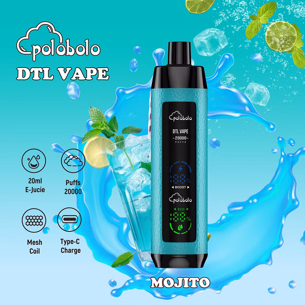 Superior Vaping Experience with Dual Mesh Coil, 20ml Capacity, and Comprehensive Flavor Customization Disposable Shisha Hookah Vape