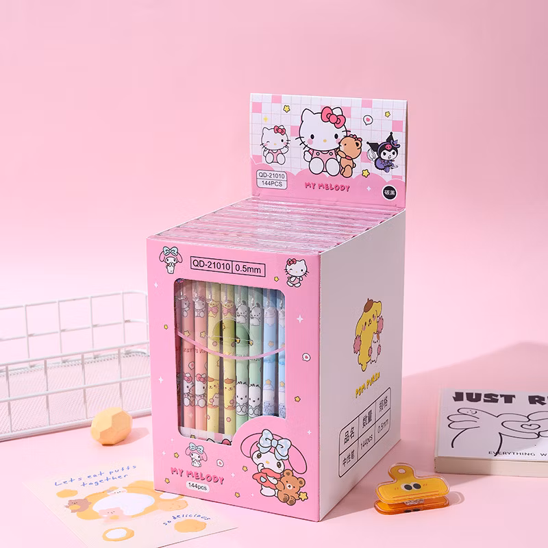 Ruunjoy Sanrio Erasable Neutral Pen Melody Kuromi Cinnamoroll Roller Ball Pen School Supplies Stationery Wholesale