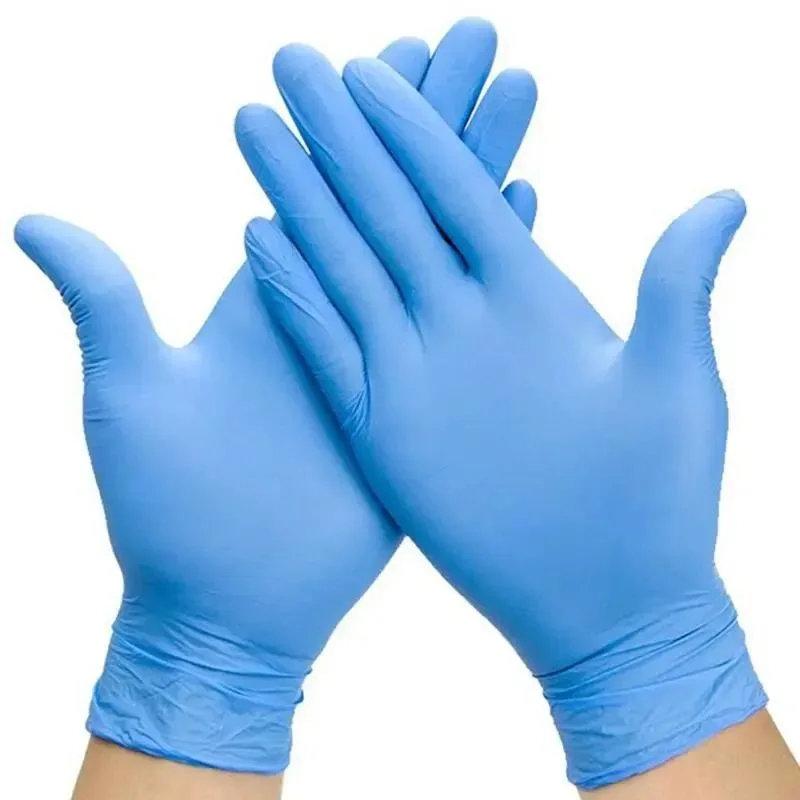 Cheapest Disposable Blue Color Pure Nitrile Glove Disposable Nitrile Examination Powder Free