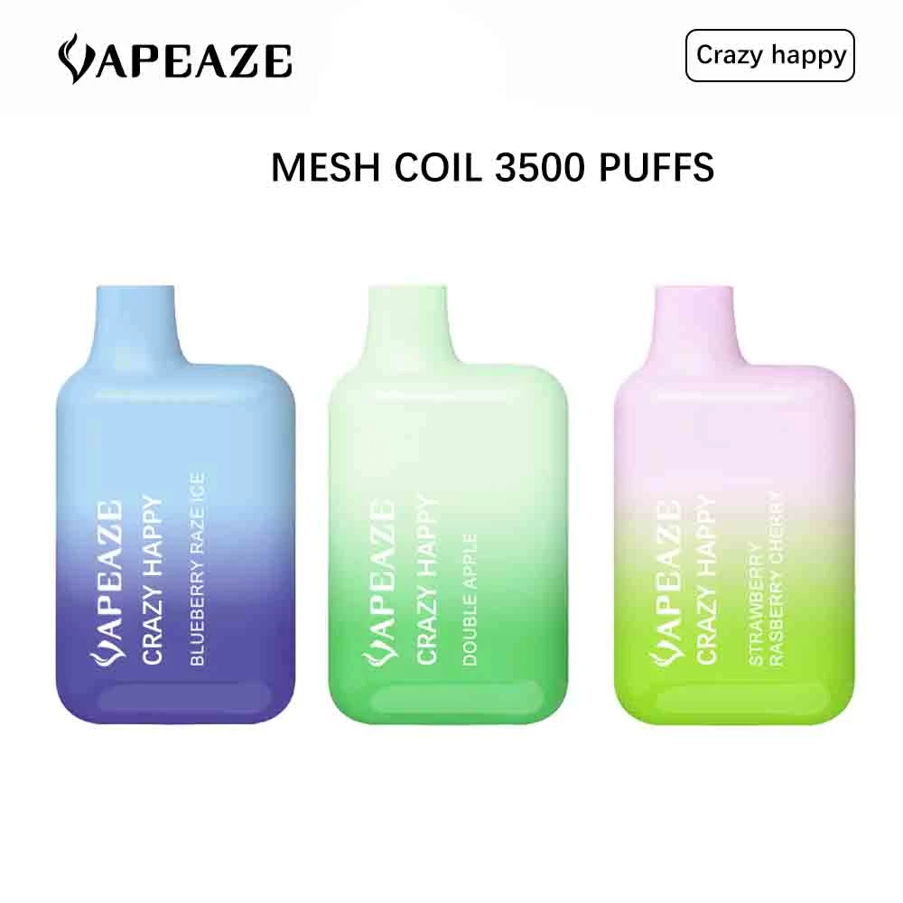 2023 Disposable Vape Pen Original Mesh Coil Crazy Happy Lost M Ary 3500 Puffs Chargeable Vape Pen Mini Electronic Cigarette