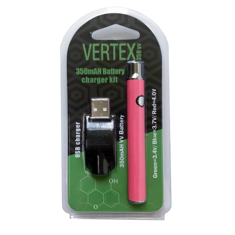 Vertex Preheat Battery Kits Variable Voltage Preheating Vape Battery Vaporizer Adjustable 350mAh 510 Thread Vapes Pen Batteries