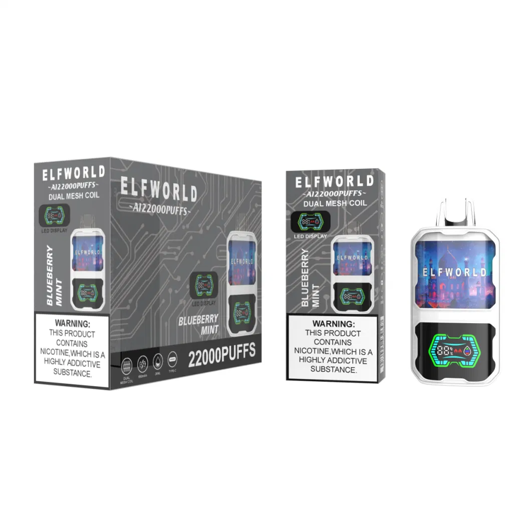 Elfworld Ai22000 Puff Zbood Club Fof Fliex Max King Dual Mesh Vape Flex Sigaret Disposable Vape