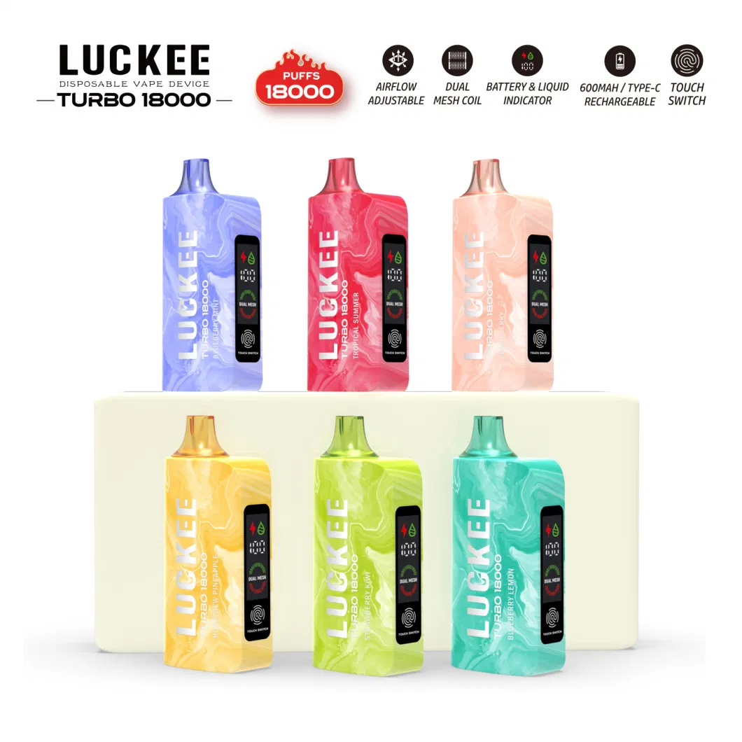 Wholesale Price China Luckee 12000puffs 650mAh Rechargeable Battery Nic5% Disposable Vape Pen