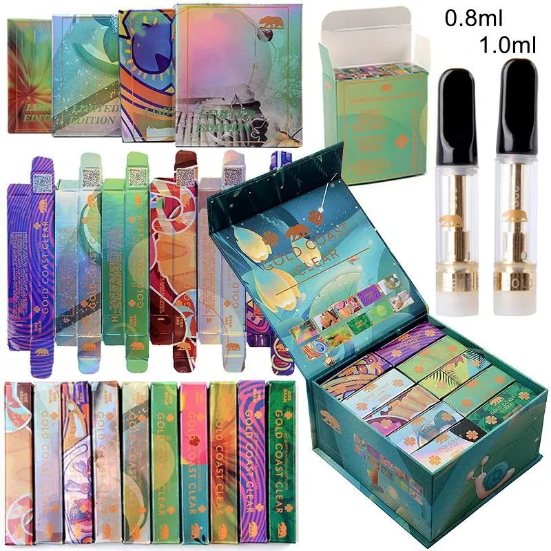 HK Stock Gold Coast Clear Vape Cartridges All Star Edition Smokers Club Gcc 0.8ml 1.0ml Atomizers Oil Carts Packaging DAB Vaporizer Pen E Cigarettes 510 Thread