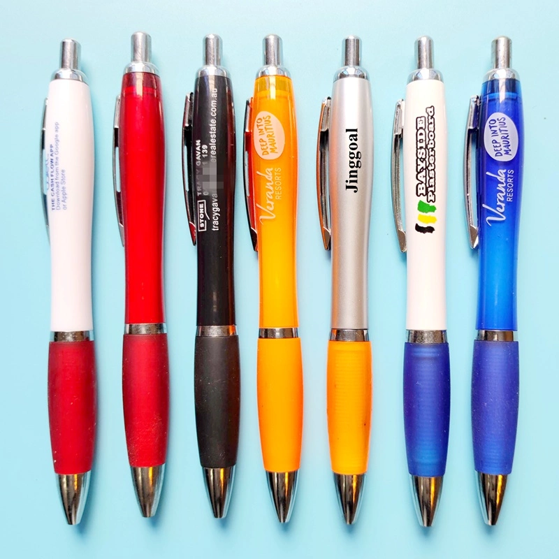 Advertising Plastic Promotional Logo Printed Branded Stylus Highlighter Ballpoint Ball Point Pen