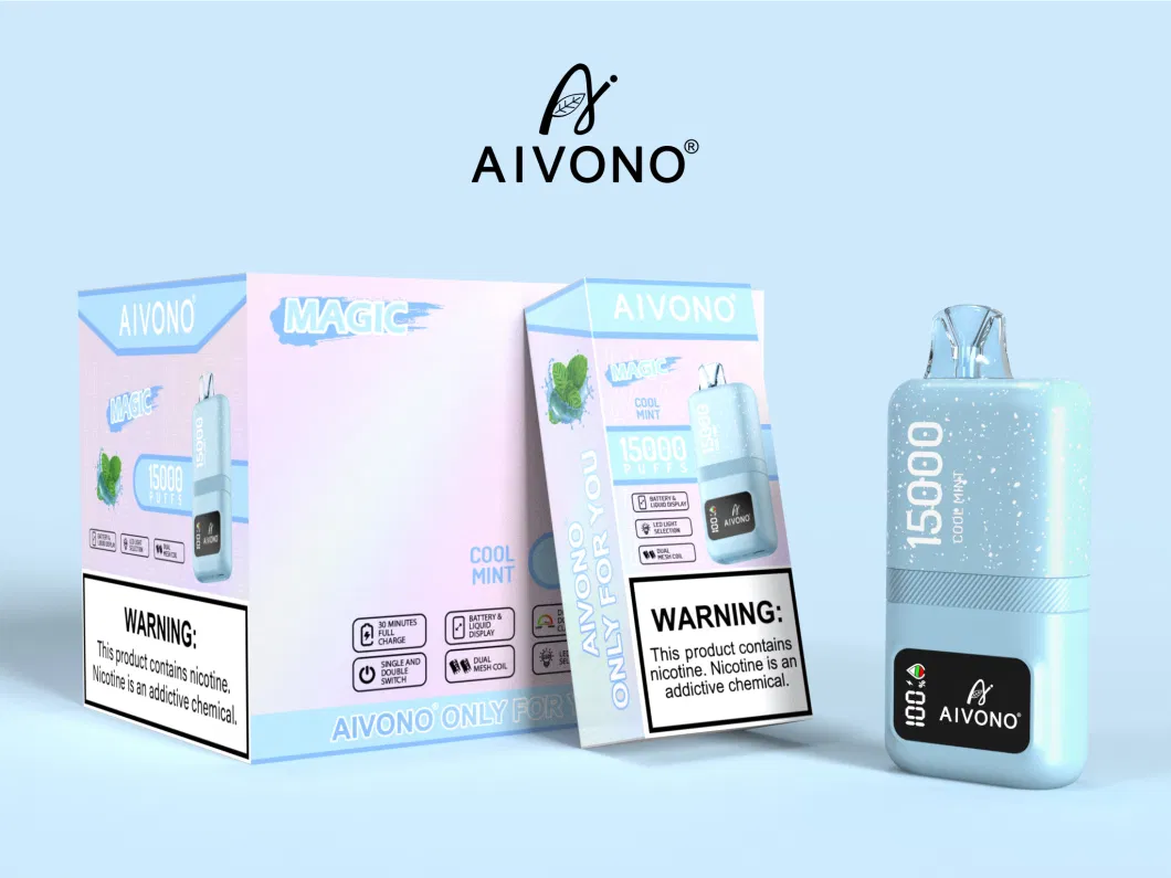 Wholesale Dtl Vaping Style 15000 Puffs Disposable Vape with 2mg Nicotine Inside Aivono 15000 Puffs Crystal Vape