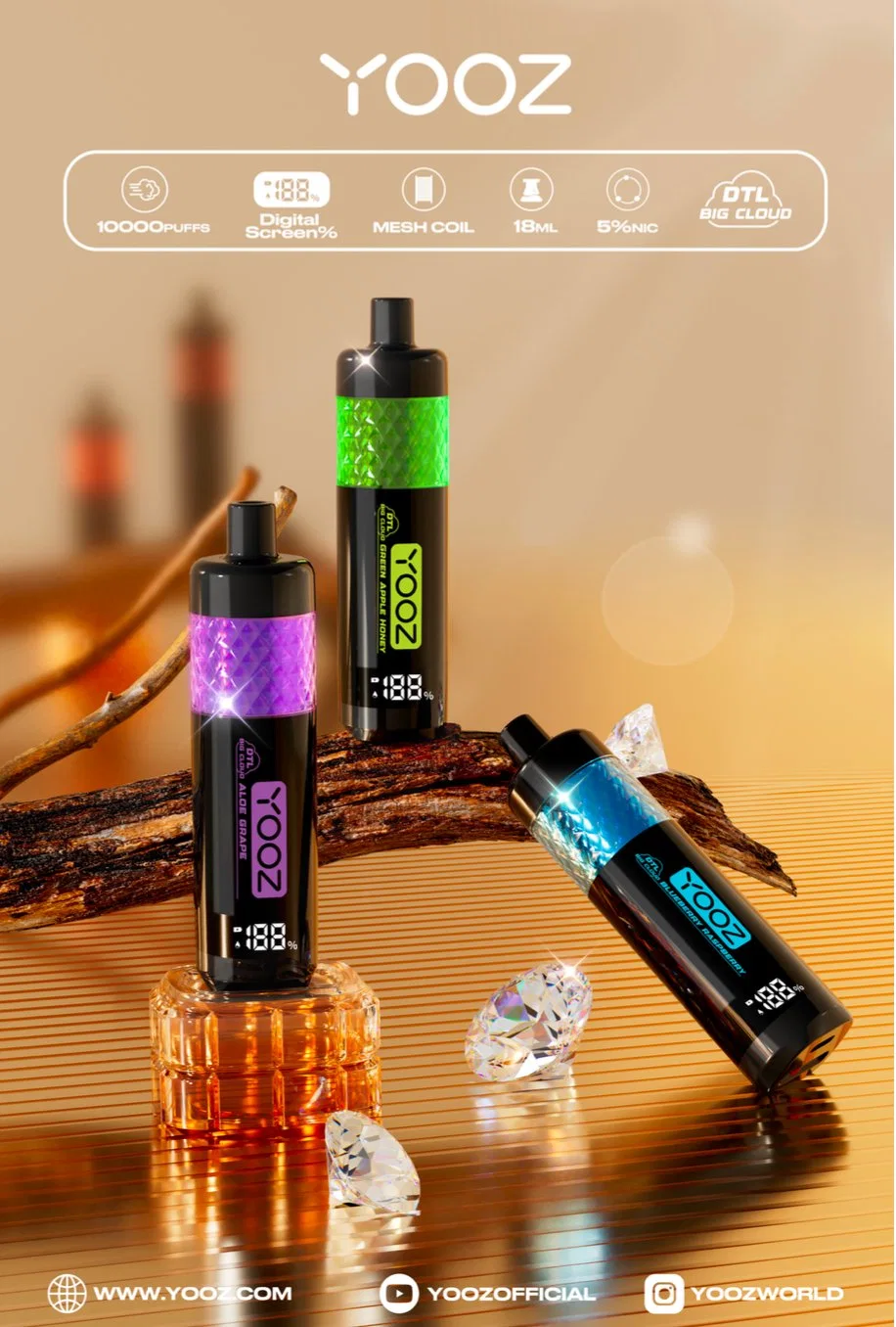 Yooz 14000 Puff Zbood Customized Logo Package Foggy Logo Custom Micko Space E Juice Vuse Go Billow Sigara Disposable Vape