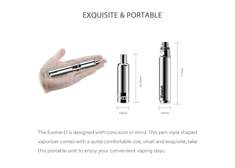 Yocan Evolve-D E Cigarette Kit Dry Herb Vaporizers Dual Coil 1100mAh Vape Pen Kits Herbal Vaporizer 100% Authentic