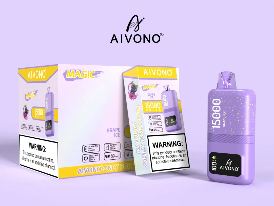 Wholesale Dtl Vaping Style 15000 Puffs Disposable Vape with 2mg Nicotine Inside Aivono 15000 Puffs Crystal Vape