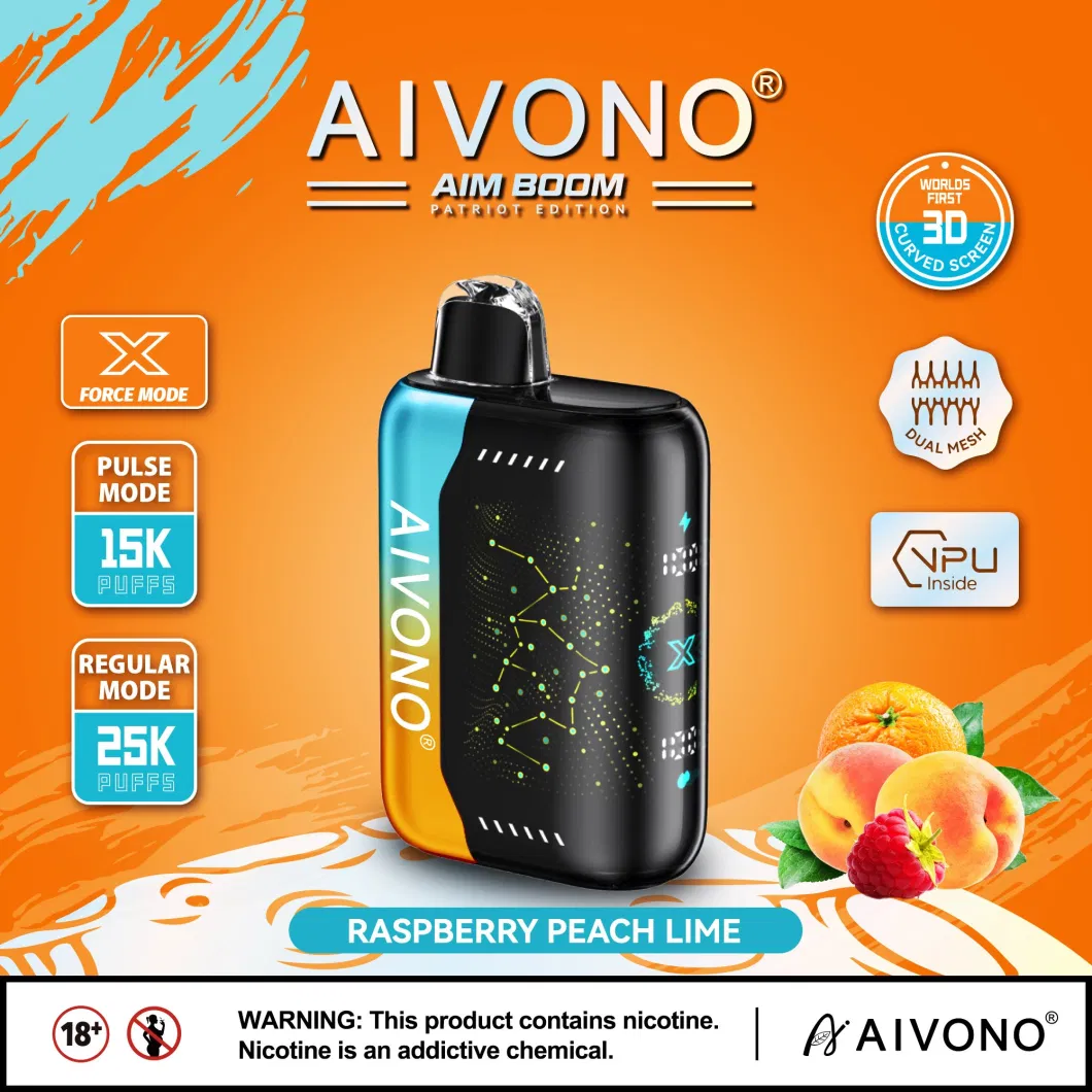 2024 Vaper Puff Bar Pulse X Disposable Vapes Pen 25K Puffs Smart Vapes 3D Curved Screen Starry Sky Wholesale Vape Aivono Aim Boom 25000 Puffs Mesh Coil