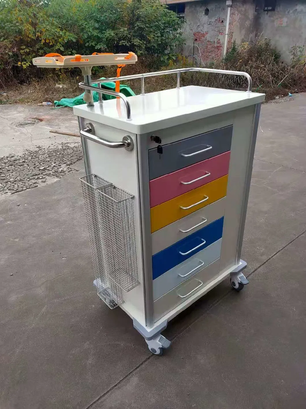 Hospital Cleaning Cart Medical Emergency Difficult Airway Cart