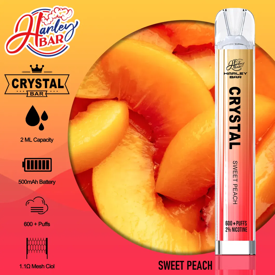 Shenzhen Vape Distributor Stock Harleybar Crystal 600 Puff Disposable Elf Pod Bar