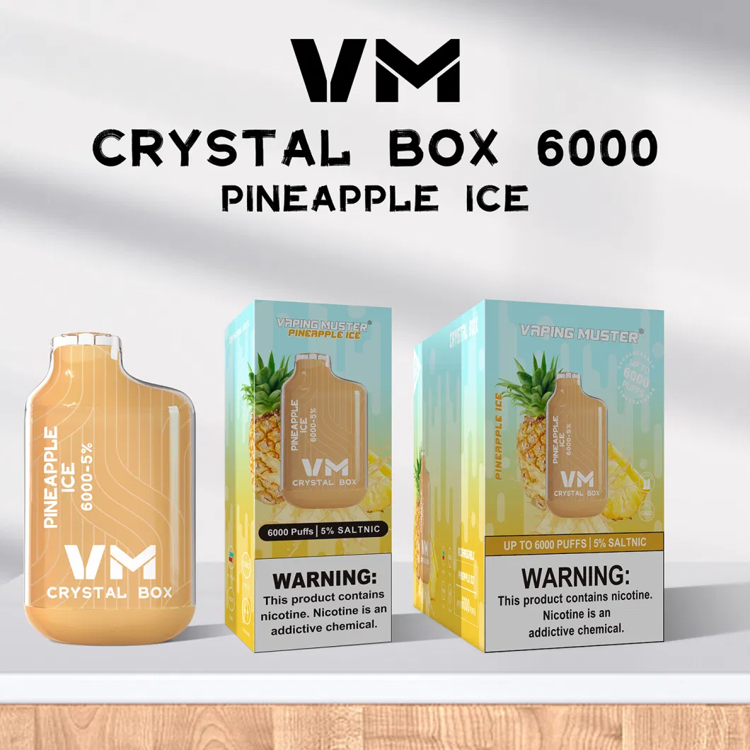 Niimoo Vaping Muster Crystal Box 6000 Puff High Quality Hot Selling Poland Europe UK E Cigarate Wholesale Disposable Vape