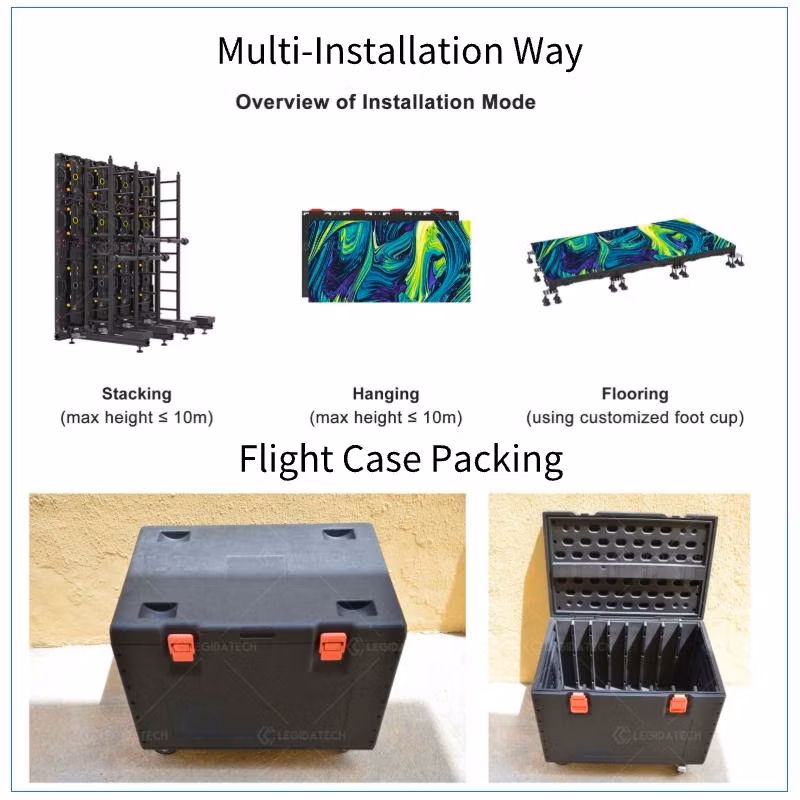 Legidatech LED Front Rear Maintenance Never Go Black Outdoor LED Display P3 Indoor Rental Screen